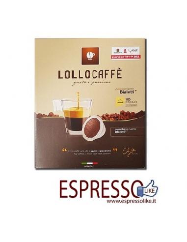 LOLLO CAFFE : 100 CAPSULE CAFFE' MISCELA ORO COMPATIBILE BIALETTI