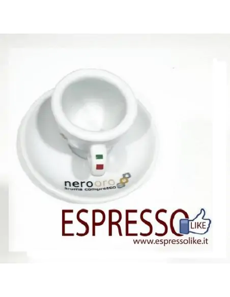 Set Tazzine da Caffè in Ceramica NEROORO con Piattino Linea Napoli